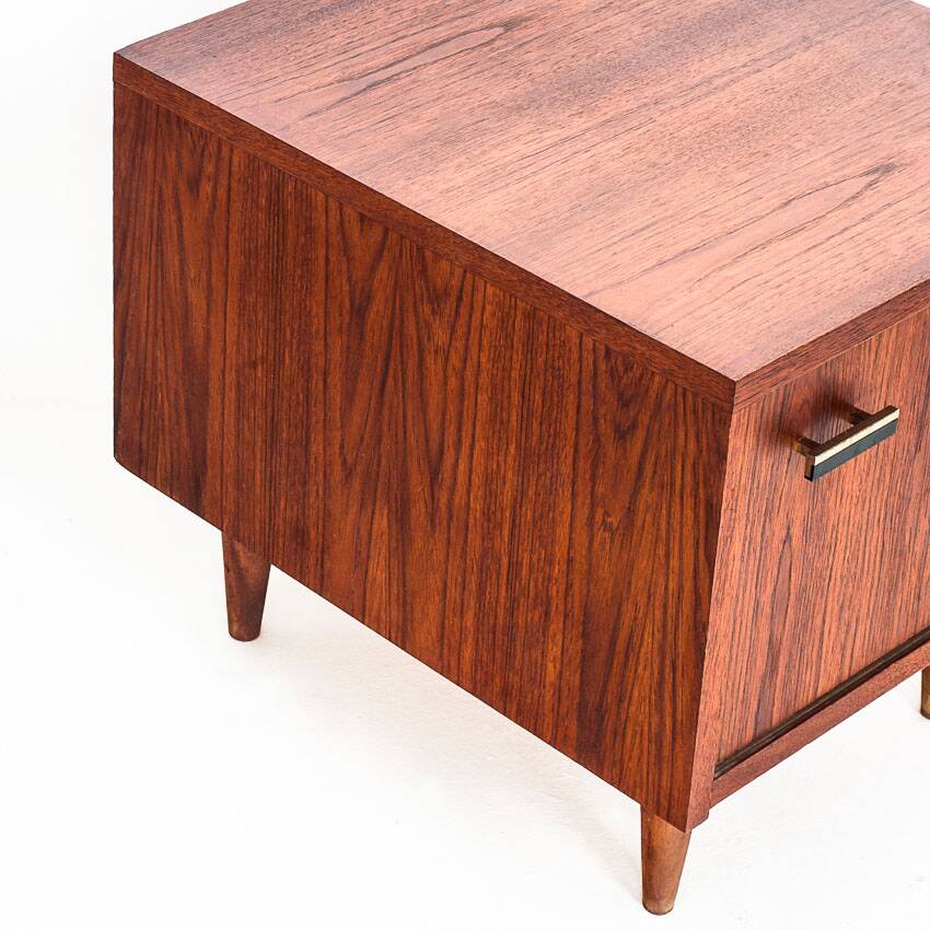 Vintage teak bedside table in Scandinavian style - France, 1960s