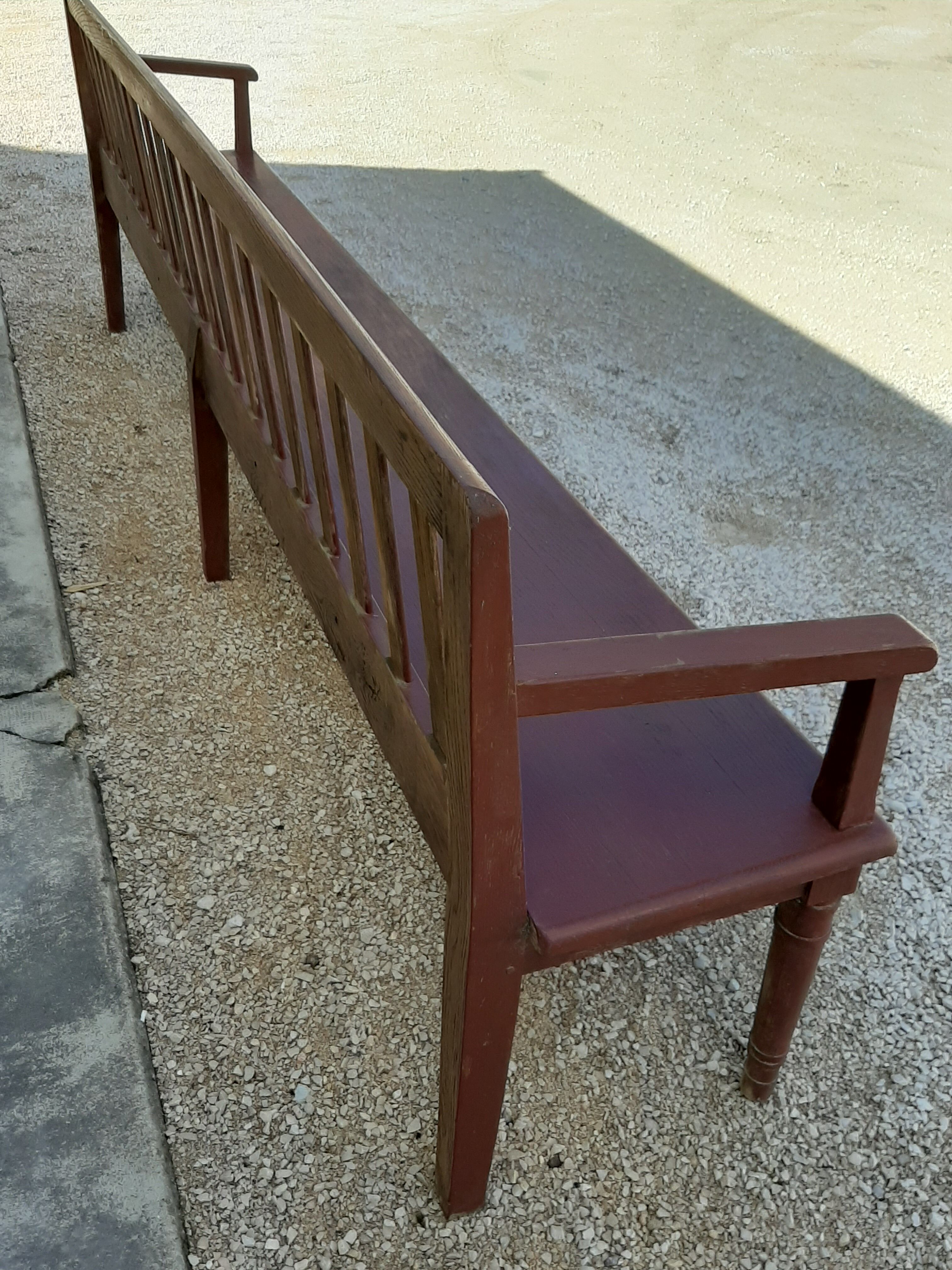 Oak station bench 2m80