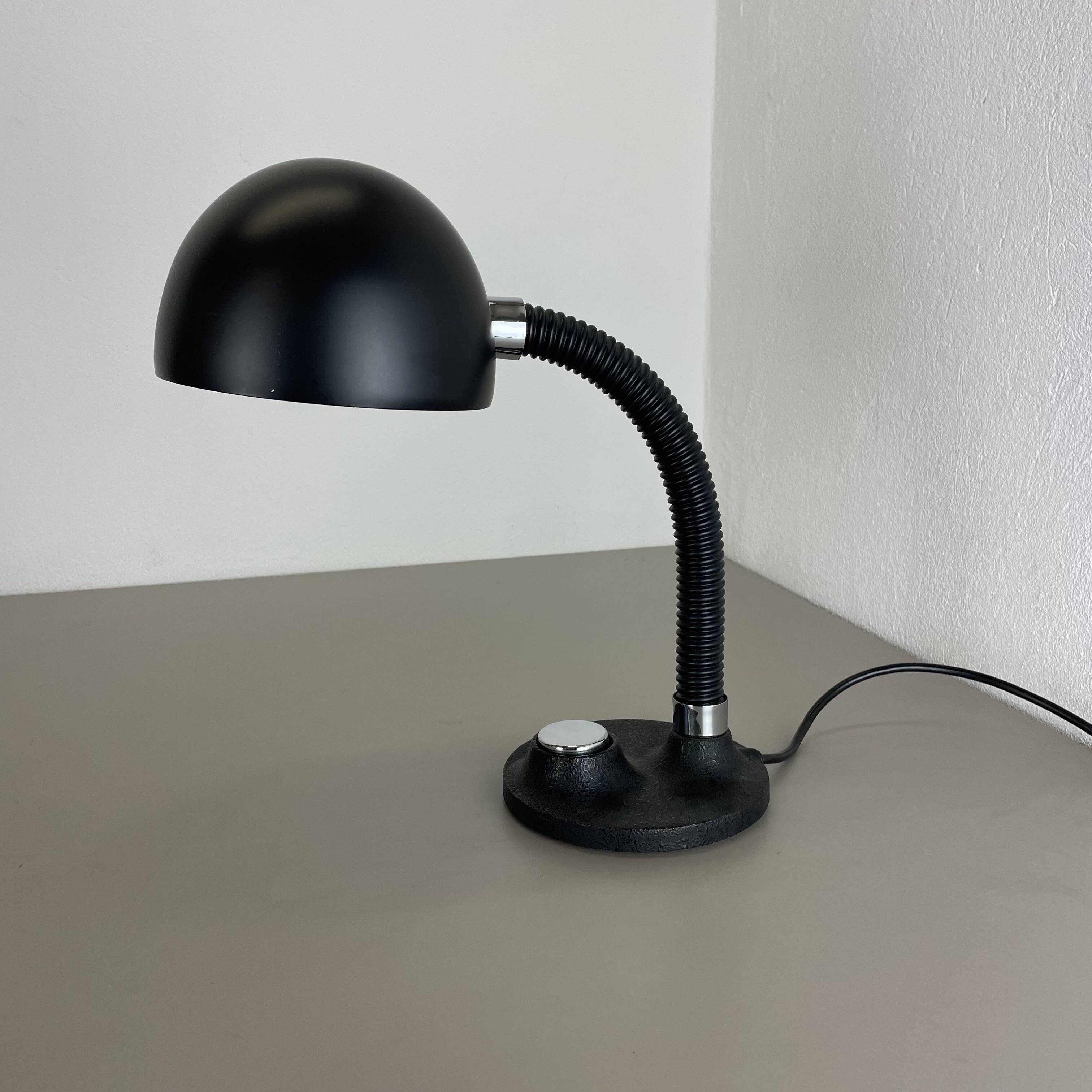 Modernist space age metal table light by hillebrand leuchten, germany, 1970s