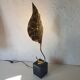 Lampe fleur dorée design 1970