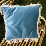 Velvet cushion and fringes