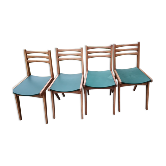 Suite de 4 chaises vintage