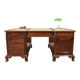 English Chesterfield desk with green leather