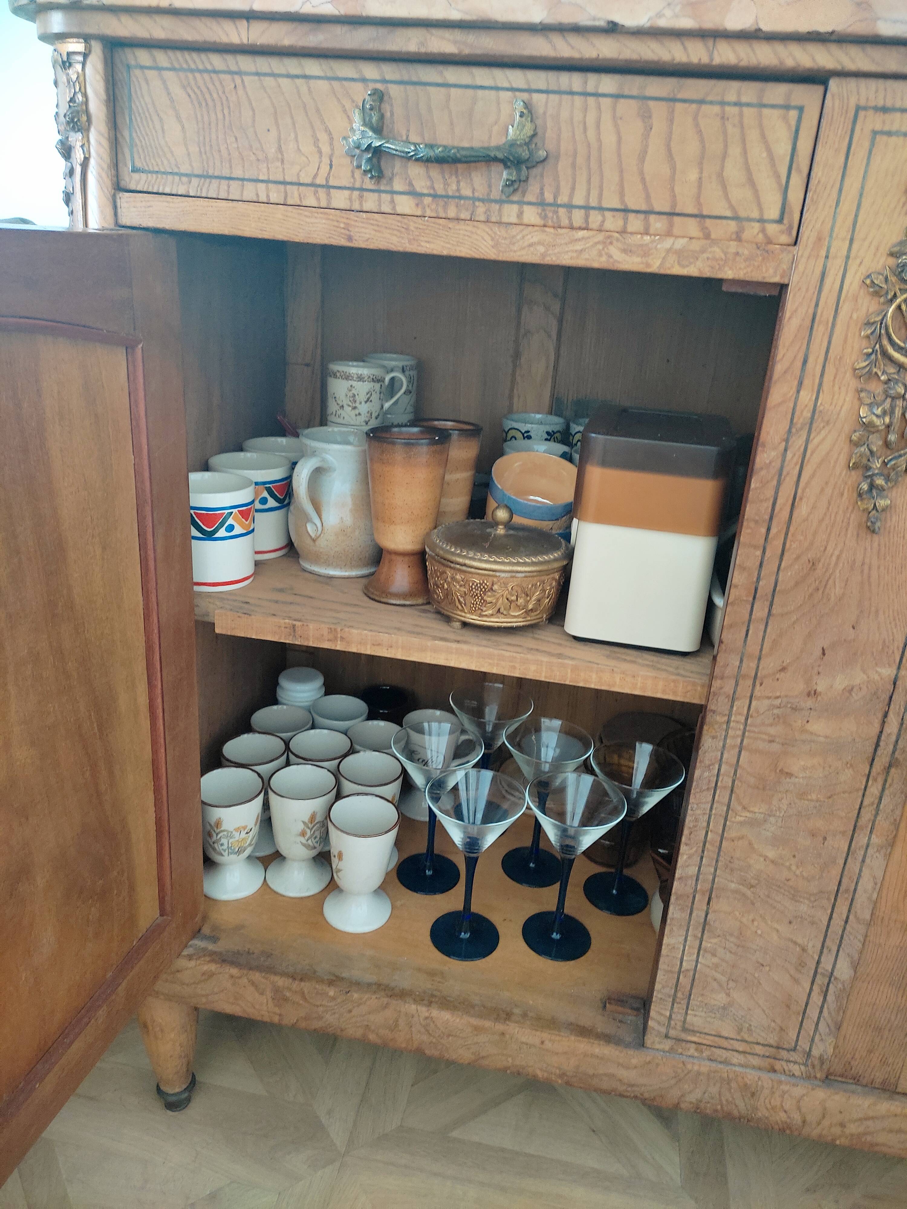Louis XVI style wooden sideboard