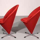 Chaises Verner Panton Modèle Cone K1 par Plus Linje années 60