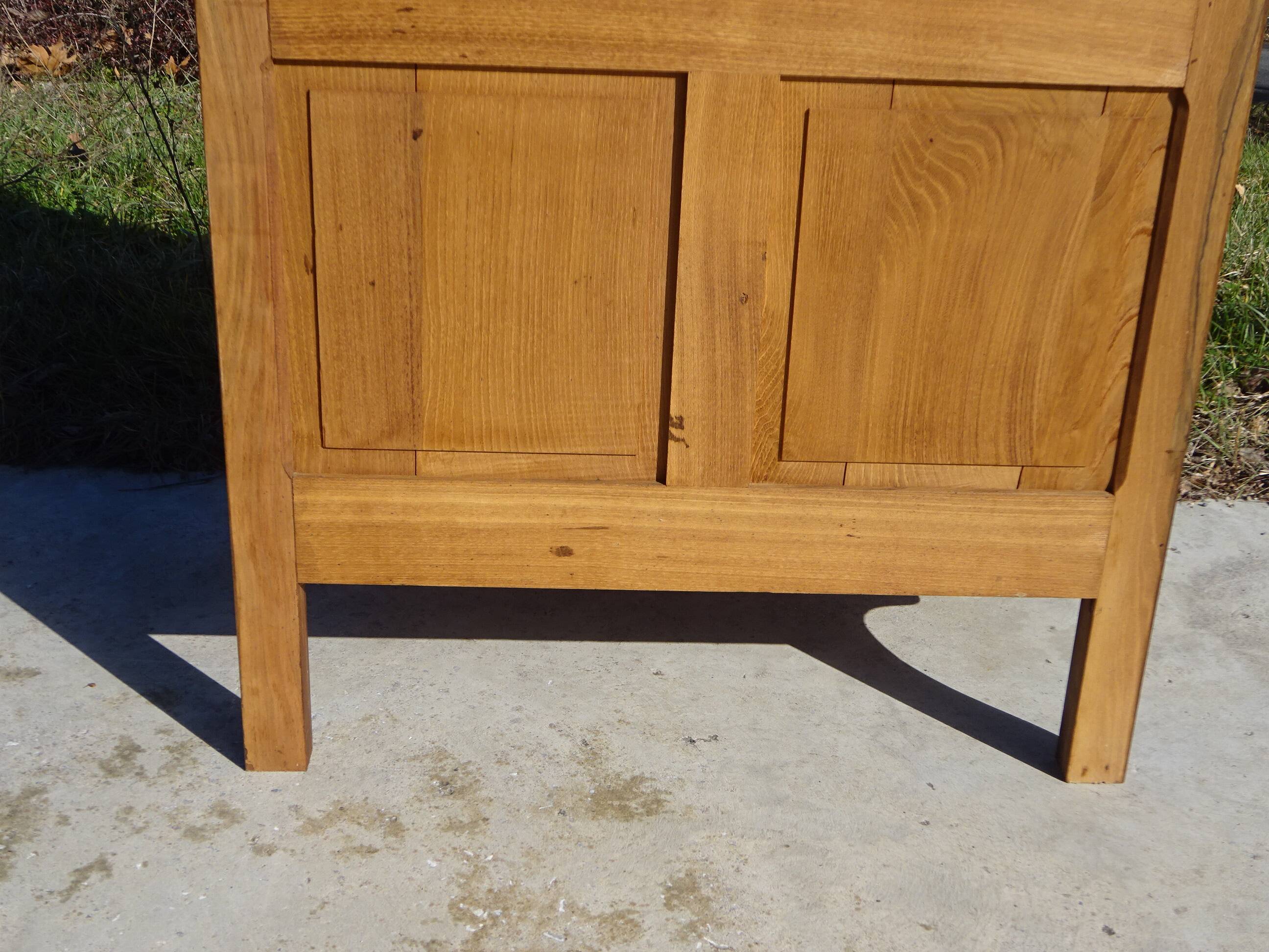 3-in-1 furniture: chest of drawers, secretary, and display cabinet, in walnut.