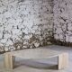 Travertine coffee table "Eye" or "drop" by Roche Bobois, 1980