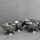6 stainless steel footed bowls