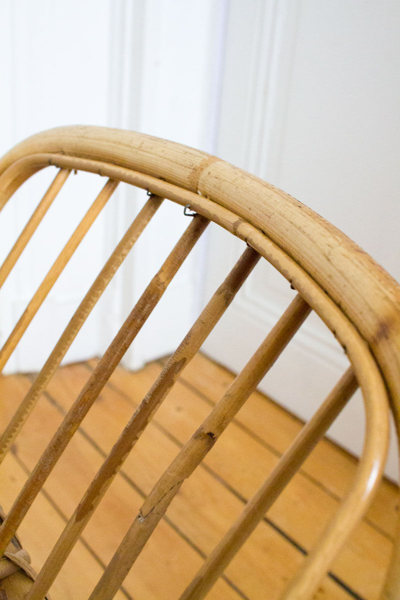 Rocking flesh child rattan