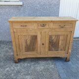 Bahut buffet furniture of old raw wood shallow