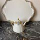 Teapot in porcelain of Limoges "forget-me-nots" old