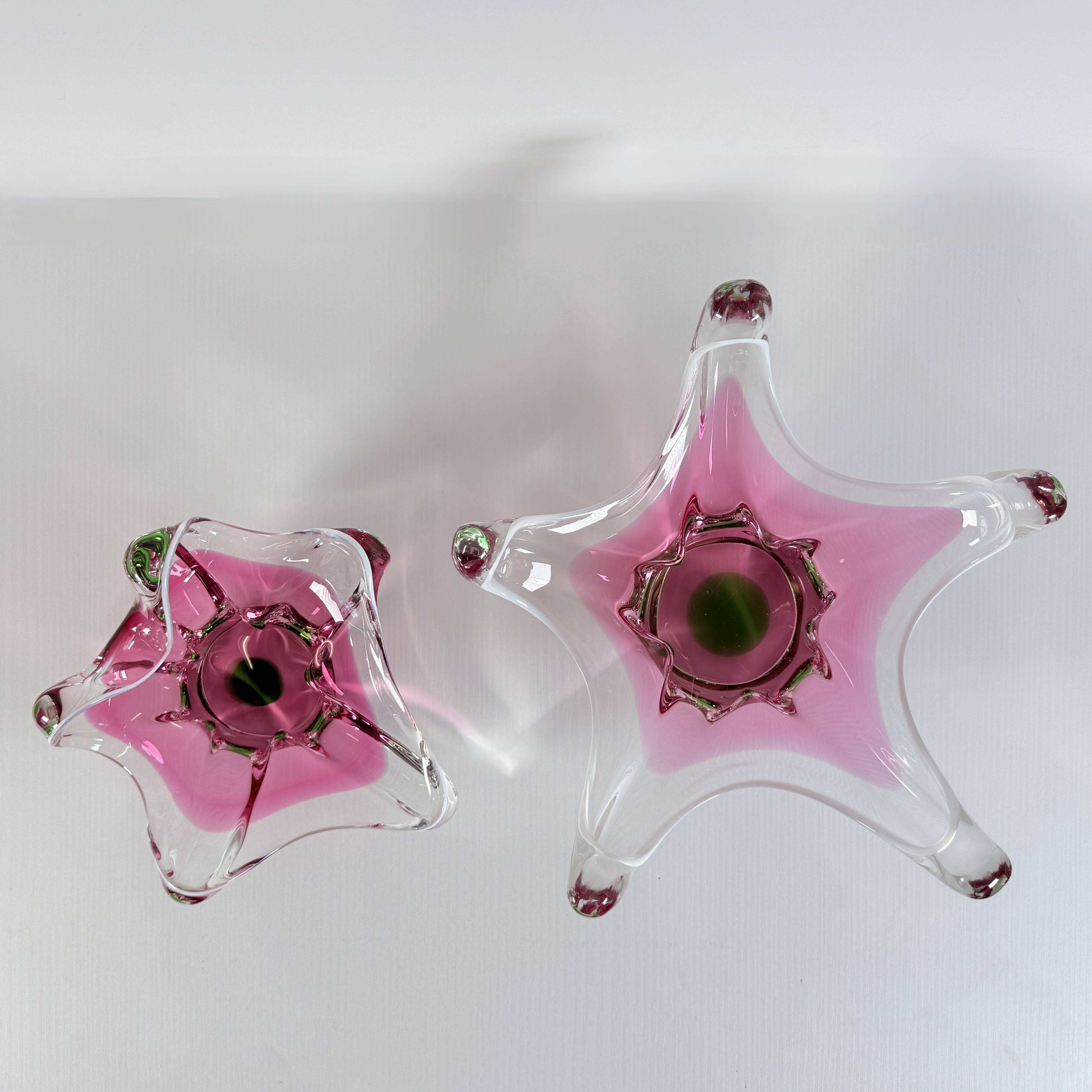 Bol en verre de Bohême en forme d'étoile, Josef Hospodka