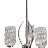 Vintage suspension 50/60s chrome and glass