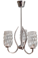 Vintage suspension 50/60s chrome and glass
