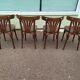Lot de 4 chaises de bistrot en bois vintage
