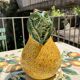 Pitcher in the shape of fruit, pear, slip