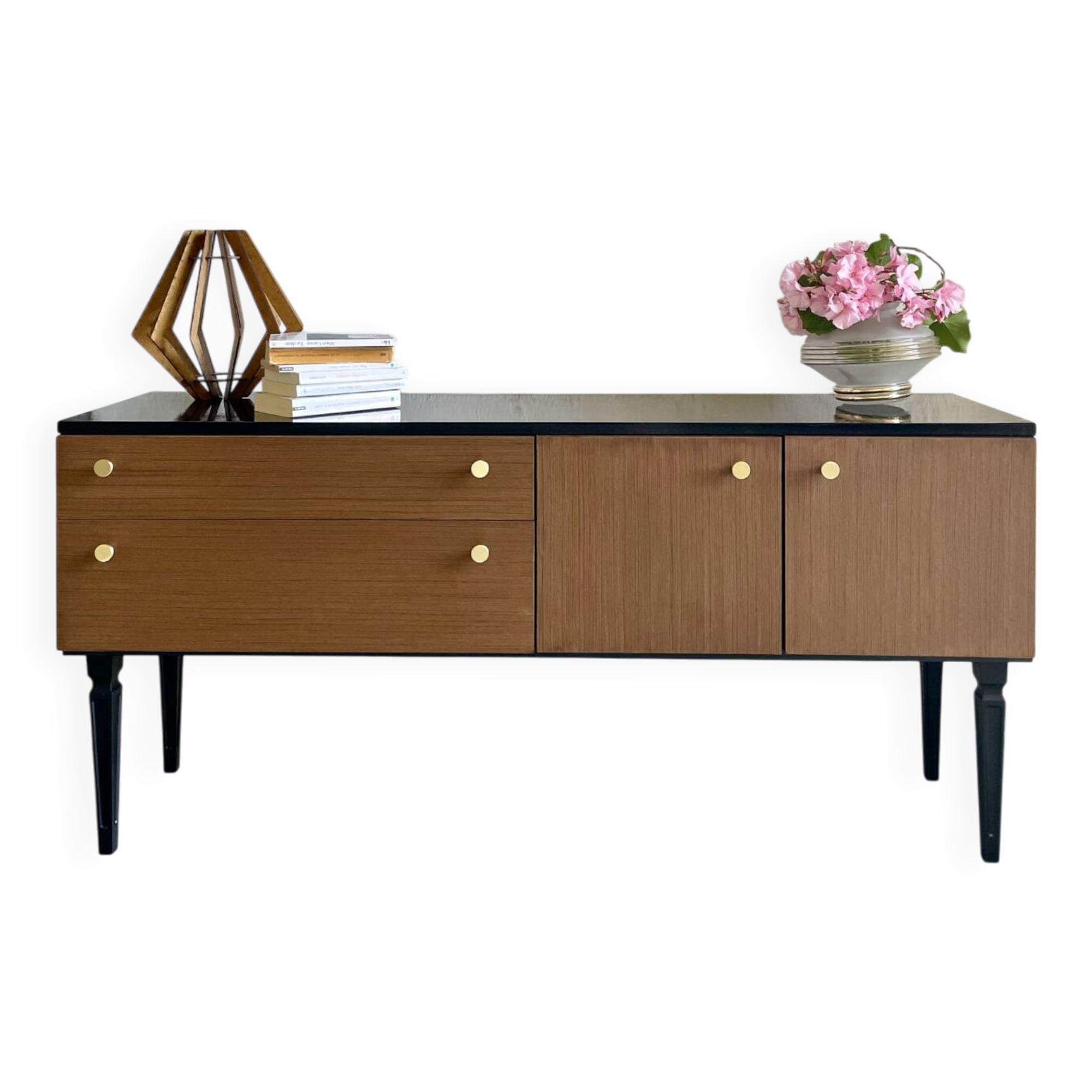 Petite Enfilade vintage scandinave bois – meuble TV / buffet années 60