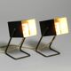 Pair of beautiful Mid Century Modern metal lamps from Kaiser Leuchten