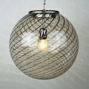 Vintage swirling Murano glass pendant lamp La Murrina, Italy, 1970s