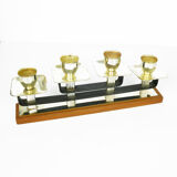 1930s art deco teak candlestick, Austria