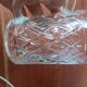 4 vintage beer mugs with a nice design in thick glass, old pint 30 cl.