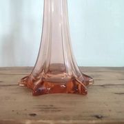 Soliflore vintage en verre rose