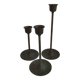 Set of 3 bronze candlesticks