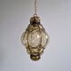 Venetian pendant light in blown glass and wrought metal, mid-20th century