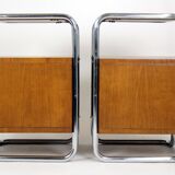 Restored Bauhaus Bedside Tables by Hynek Gottwald, 1930s, Set of 2