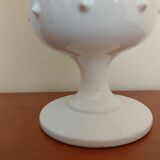 Vase signed Pol Chambost in white enameled ceramic