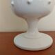 Vase signed Pol Chambost in white enameled ceramic