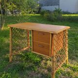 Desk Louis Sognot rattan