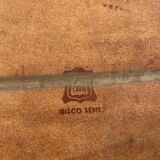 "Ibisco" armchair, wooden and leather Italy 1960