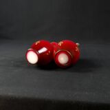 Pair of Baccarat crystal baluster vases decorated with a Lorraine cross