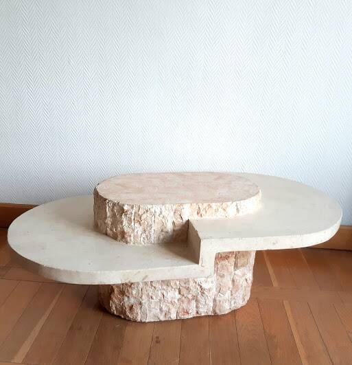 Mactan stone coffee table 1980