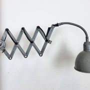 Grey Industrial Scissor Wall Lamp from Elektroinstala, 1960s