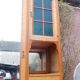 Art Nouveau mirrored wardrobe in mottled maple from the 1930s.