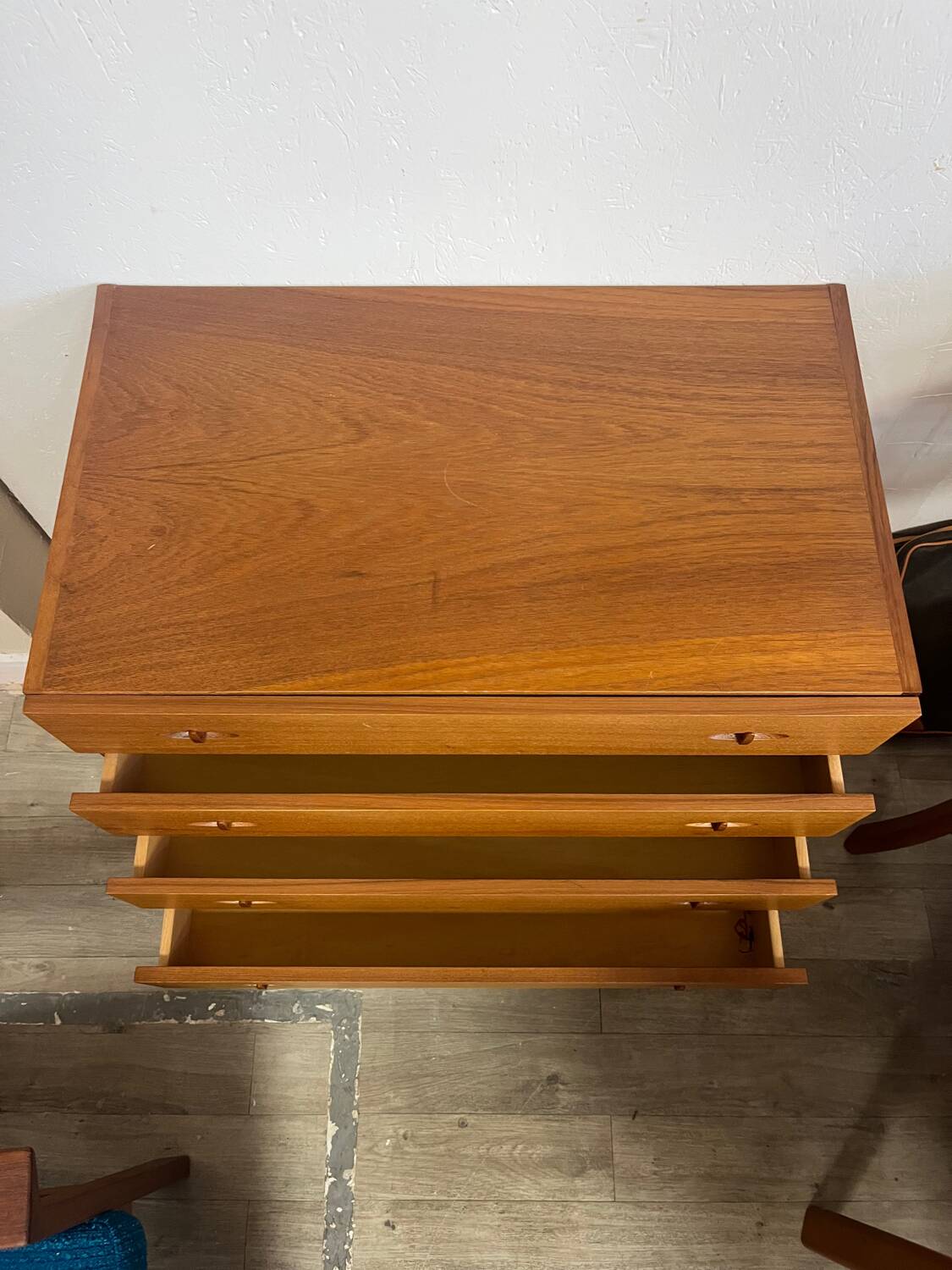 Scandinavian teak chest of drawers from the 1970s.
