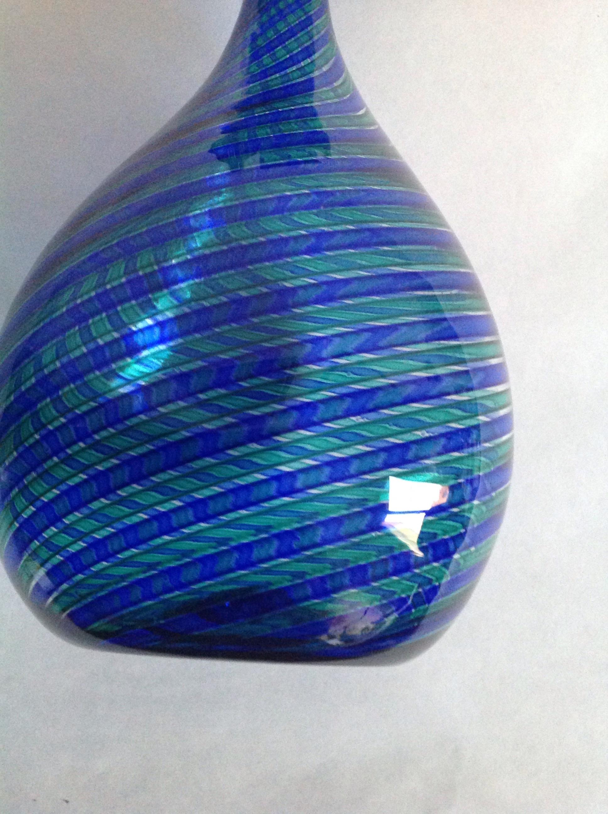 Vase soliflore en verre de murano
