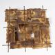 Sculpture or wall decoration in brass sheets USA circa 1970 (28 cm)