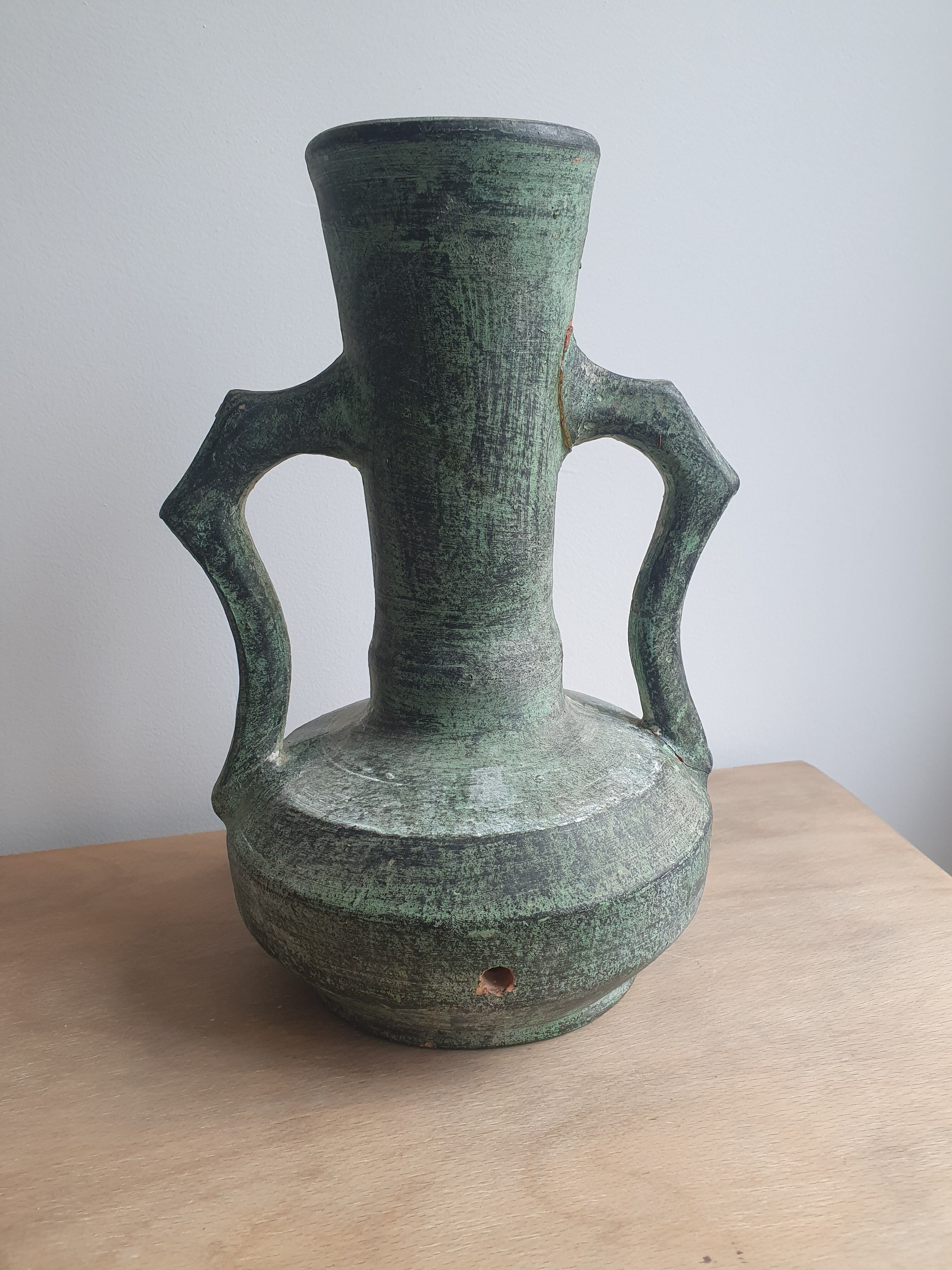 Ancient terracotta vase jar
