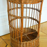 Wicker bottle rack bar basket