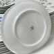 Six flat plates Alcée model porcelain Bernardaud Limoges floral decoration