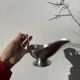 Royal BB silver-plated metal gravy boat
