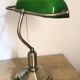 Bank lamp in opal green color años 80