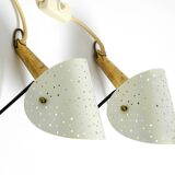 Pair of Mid Century Modern metal brass table and wall lamps by Ernest Igl