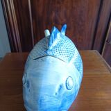Fish-shaped slip tureen