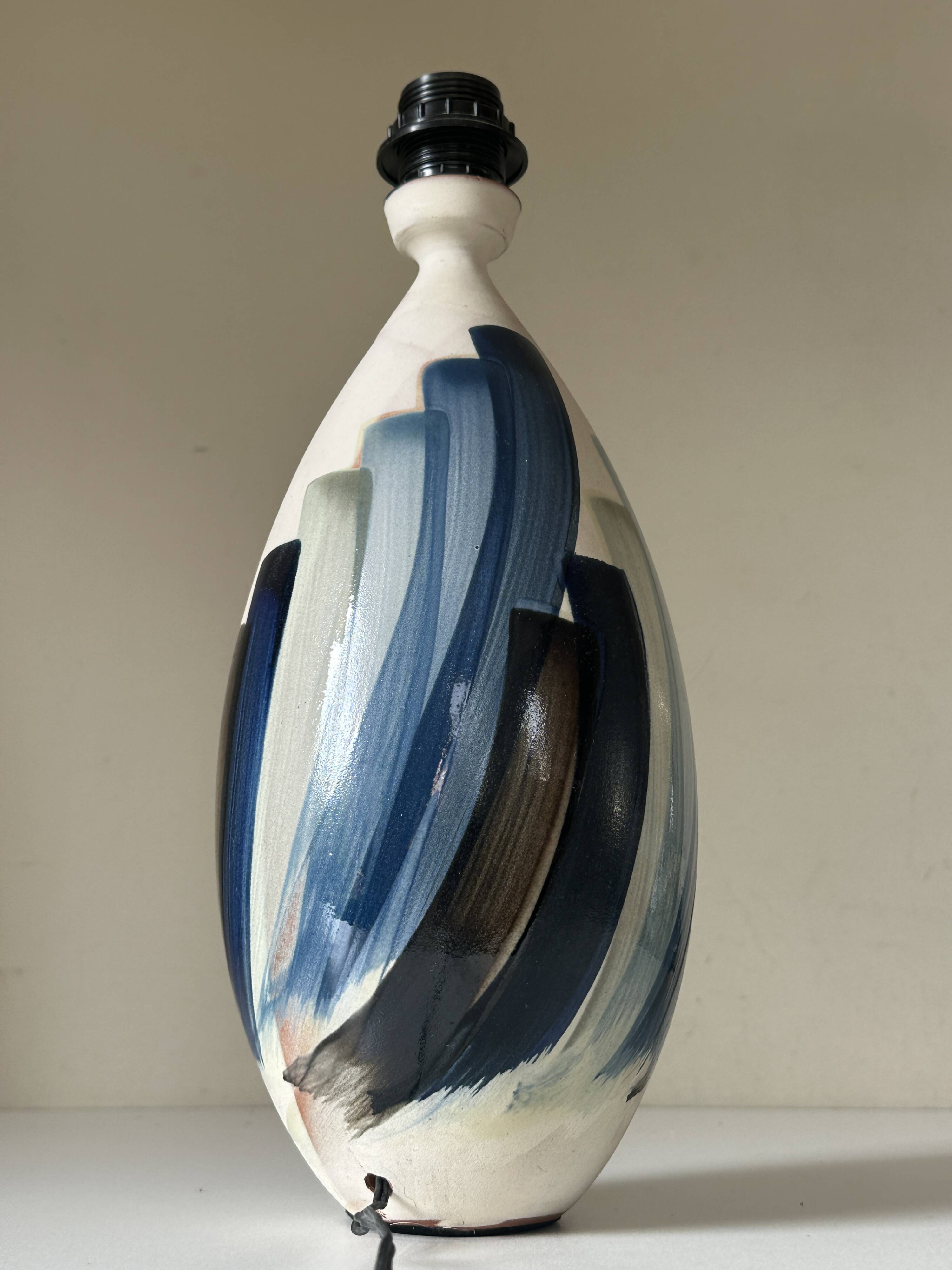 Vintage ceramic terracotta lamp 80s 90s