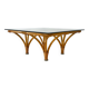Vintage Bamboo and Glass Coffee Table, 1970s