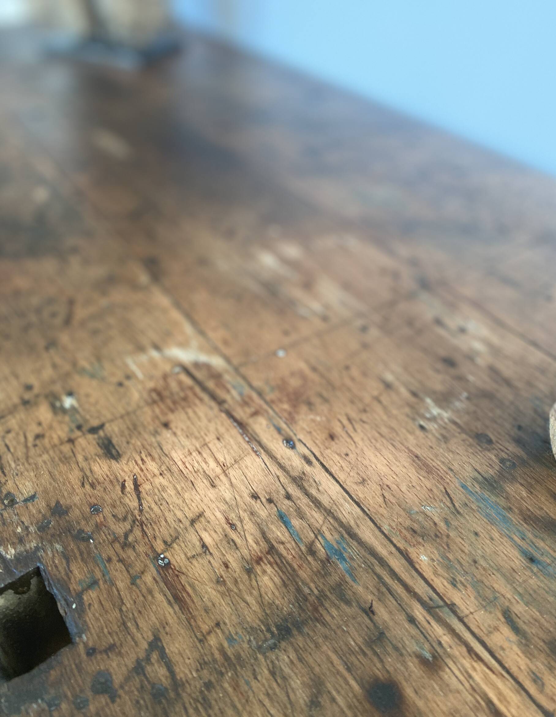 Restored and customised carpenter's workbench